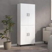 vidaXL Highboard hvit 70x34x180 cm konstruert tre