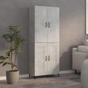 vidaXL Highboard betonggrå 70x34x180 cm konstruert tre