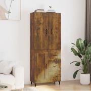 vidaXL Highboard røkt eik 69,5x34x180 cm konstruert tre