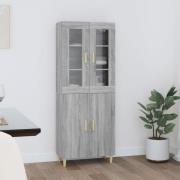 vidaXL Highboard grå sonoma 70x34x180 cm konstruert tre