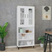 vidaXL Highboard hvit 69,5x34x180 cm konstruert tre