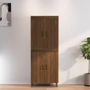 vidaXL Highboard brun eik 70x34x180 cm konstruert tre