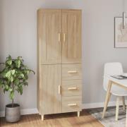 vidaXL Highboard sonoma eik konstruert tre