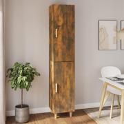 vidaXL Highboard røkt eik 34,5x34x180 cm konstruert tre