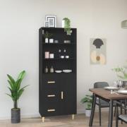 vidaXL Highboard svart konstruert tre