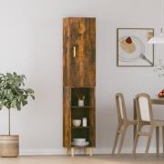 vidaXL Highboard røkt eik 34,5x34x180 cm konstruert tre