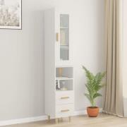 vidaXL Highboard hvit 34,5x34x180 cm konstruert tre