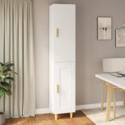 vidaXL Highboard hvit 34,5x34x180 cm konstruert tre