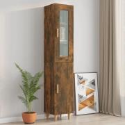 vidaXL Highboard røkt eik 34,5x34x180 cm konstruert tre