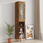 vidaXL Highboard røkt eik 34,5x34x180 cm konstruert tre