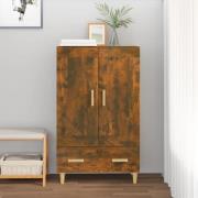 vidaXL Highboard røkt eik 70x31x115 cm konstruert tre