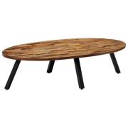 vidaXL Salongbord gjenvunnet heltre i teak oval 120x60x30 cm