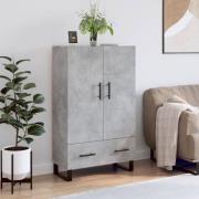 vidaXL Highboard betonggrå 69,5x31x115 cm konstruert tre