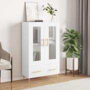 vidaXL Highboard hvit 69,5x31x115 cm konstruert tre