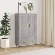 vidaXL Highboard grå sonoma 69,5x31x115 cm konstruert tre