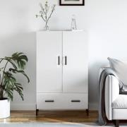 vidaXL Highboard høyglans hvit 69,5x31x115 cm konstruert tre