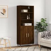 vidaXL Highboard brun eik 69,5x34x180 cm konstruert tre