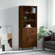 vidaXL Highboard brun eik 69,5x34x180 cm konstruert tre