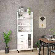 vidaXL Highboard hvit konstruert tre