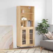 vidaXL Highboard sonoma eik 69,5x34x180 cm konstruert tre