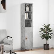 vidaXL Highboard betonggrå 34,5x34x180 cm konstruert tre