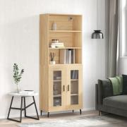 vidaXL Highboard sonoma eik 69,5x34x180 cm konstruert tre