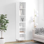 vidaXL Highboard hvit 34,5x32,5x180 cm konstruert tre