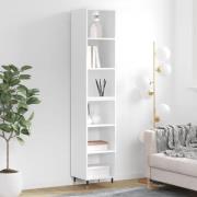 vidaXL Highboard høyglans hvit 34,5x32,5x180 cm konstruert tre