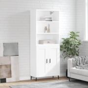 vidaXL Highboard hvit 69,5x34x180 cm konstruert tre