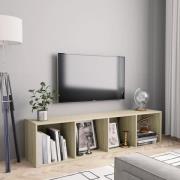 vidaXL Bokhylle/TV-benk sonoma eik 143x30x36 cm