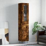 vidaXL Highboard røkt eik 34,5x34x180 cm konstruert tre