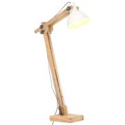 vidaXL Gulvlampe hvit heltre mango E27