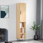 vidaXL Highboard sonoma eik 34,5x34x180 cm konstruert tre