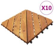 vidaXL Terrassebord 10 stk 30x30 cm heltre akasie