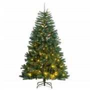 vidaXL Kunstig hengslet juletre 300 LED 240 cm