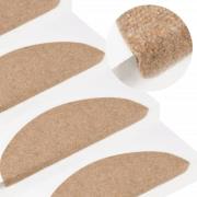 vidaXL Selvklebende trappematter 10 stk beige 56x17x3 cm