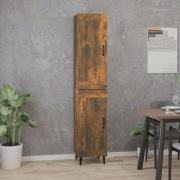 vidaXL Highboard røkt eik 35x34x180 cm konstruert tre