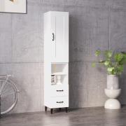 vidaXL Highboard hvit 35x34x180 cm konstruert tre