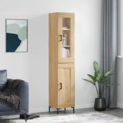 vidaXL Highboard sonoma eik 34,5x34x180 cm konstruert tre