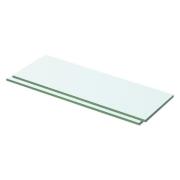 vidaXL Hyllepaneler 2 stk klart glass 50x12 cm