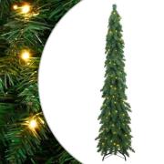 vidaXL Forhåndsbelyst kunstig juletre med 100 LED 180 cm