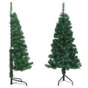 vidaXL Kunstig hjørnejuletre grønn 120 cm PVC