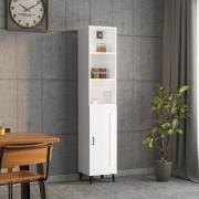 vidaXL Highboard hvit 34,5x34x180 cm konstruert tre