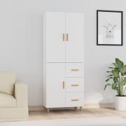 vidaXL Highboard hvit 69,5x34x180 cm konstruert tre