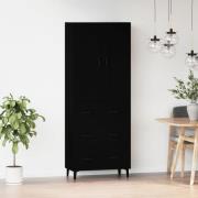 vidaXL Highboard svart konstruert tre