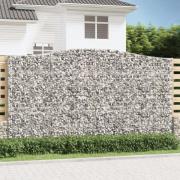 vidaXL Gabionkurver buede 8 stk 400x30x220/240 cm galvanisert jern