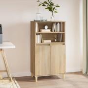 vidaXL Highboard sonoma eik 60x36x110 cm konstruert tre