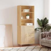 vidaXL Highboard sonoma eik 69,5x34x180 cm konstruert tre