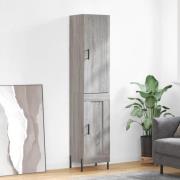 vidaXL Highboard grå sonoma 34,5x34x180 cm konstruert tre