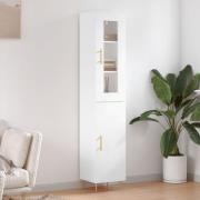 vidaXL Highboard hvit 34,5x34x180 cm konstruert tre